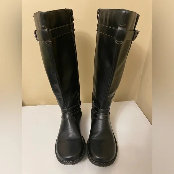 Women’s B.O.C Black Vegan Leather Tall Boots Size 6 - Picture 8 of 8